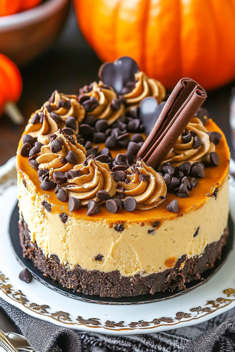 Chocolate Chip Pumpkin Cheesecake