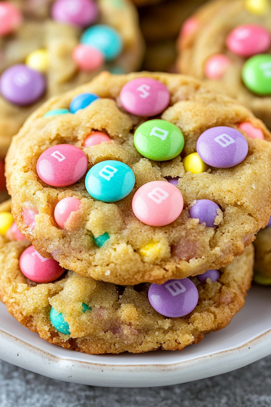 Easter M and M cookies