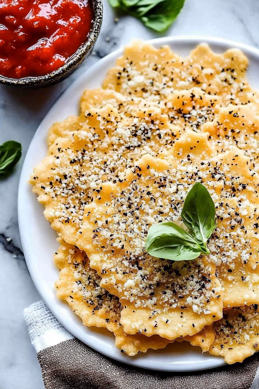 Parmesan cheese crisps