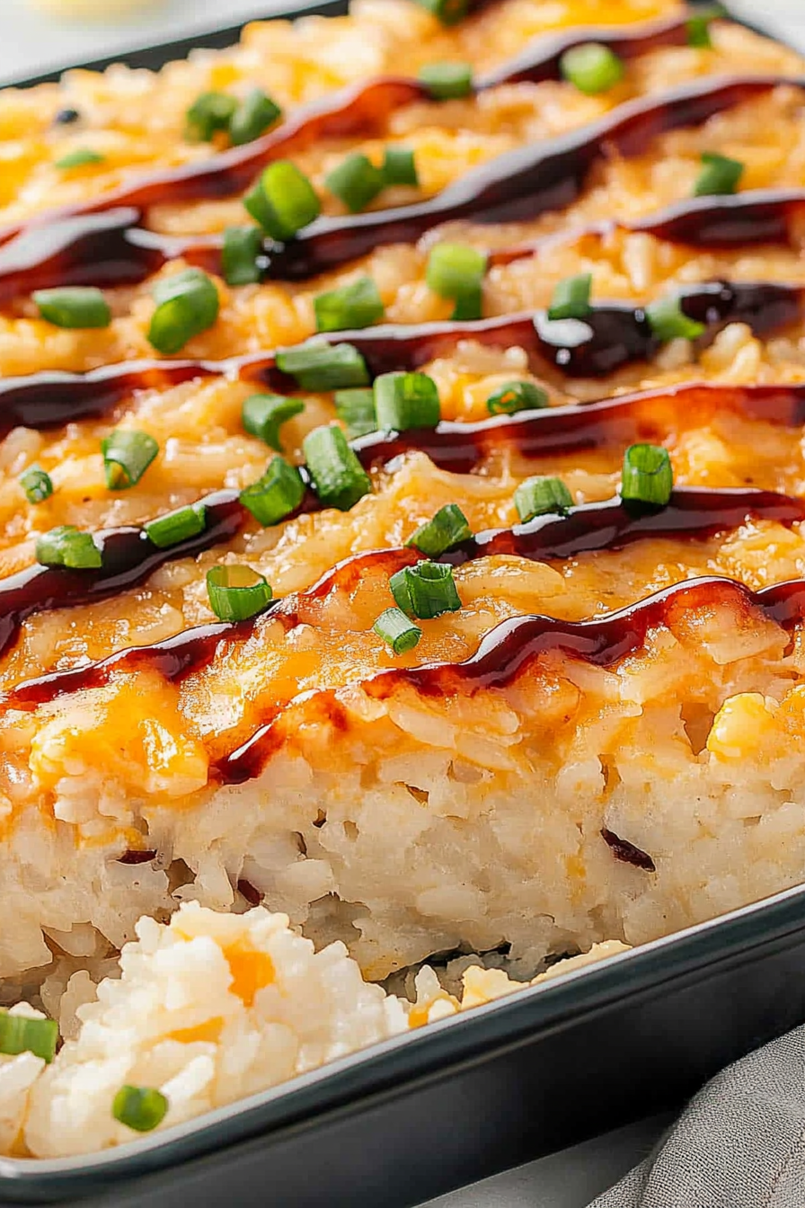 Salmon rice casserole