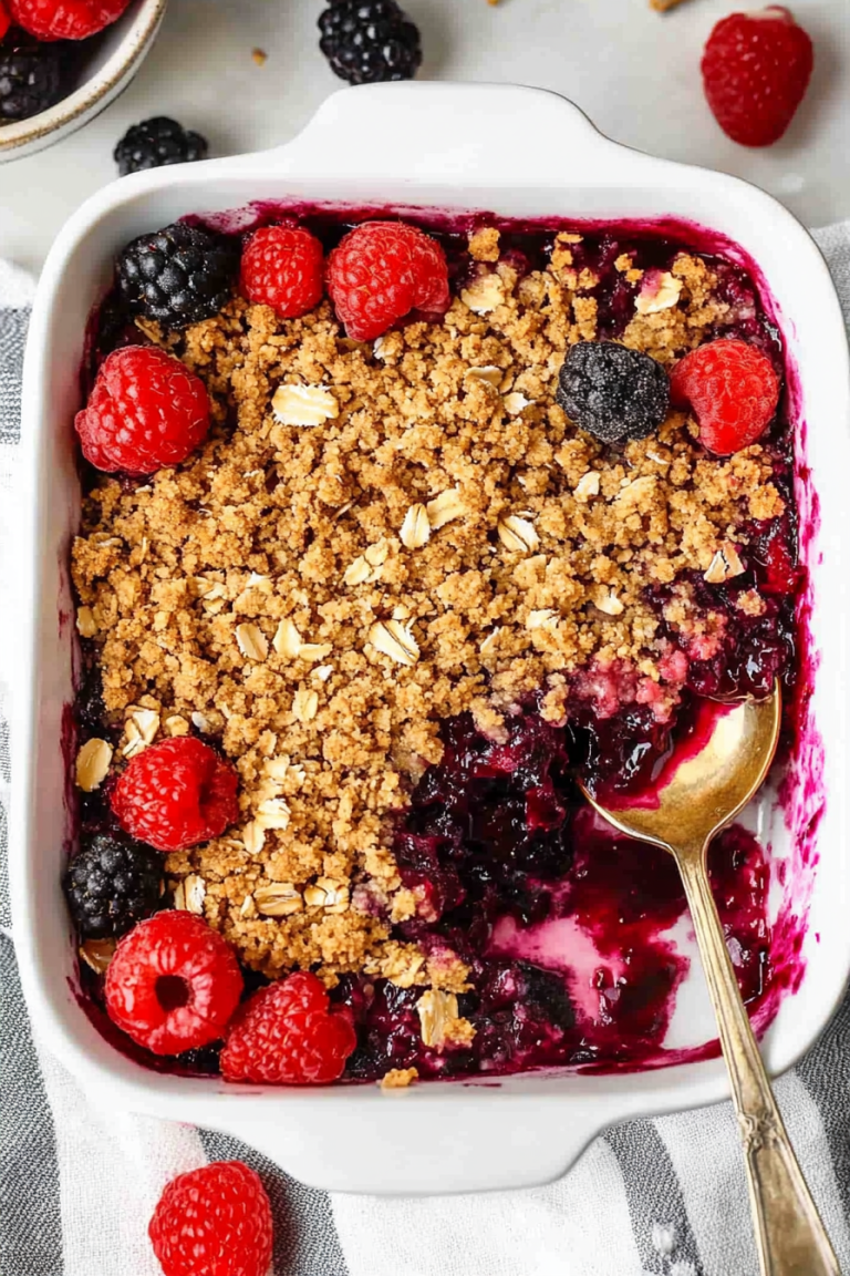 berry oat cookie crumble