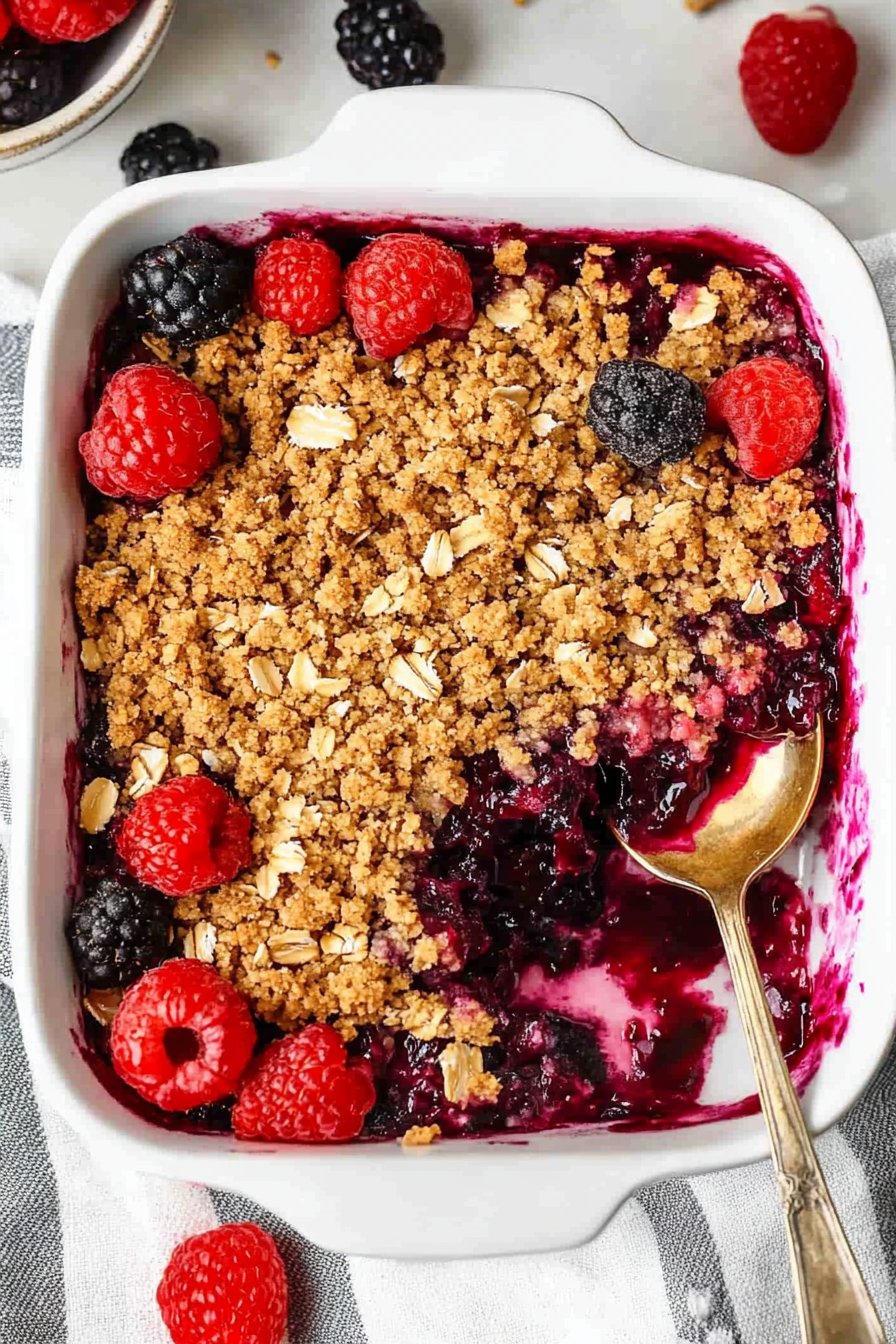 berry oat cookie crumble