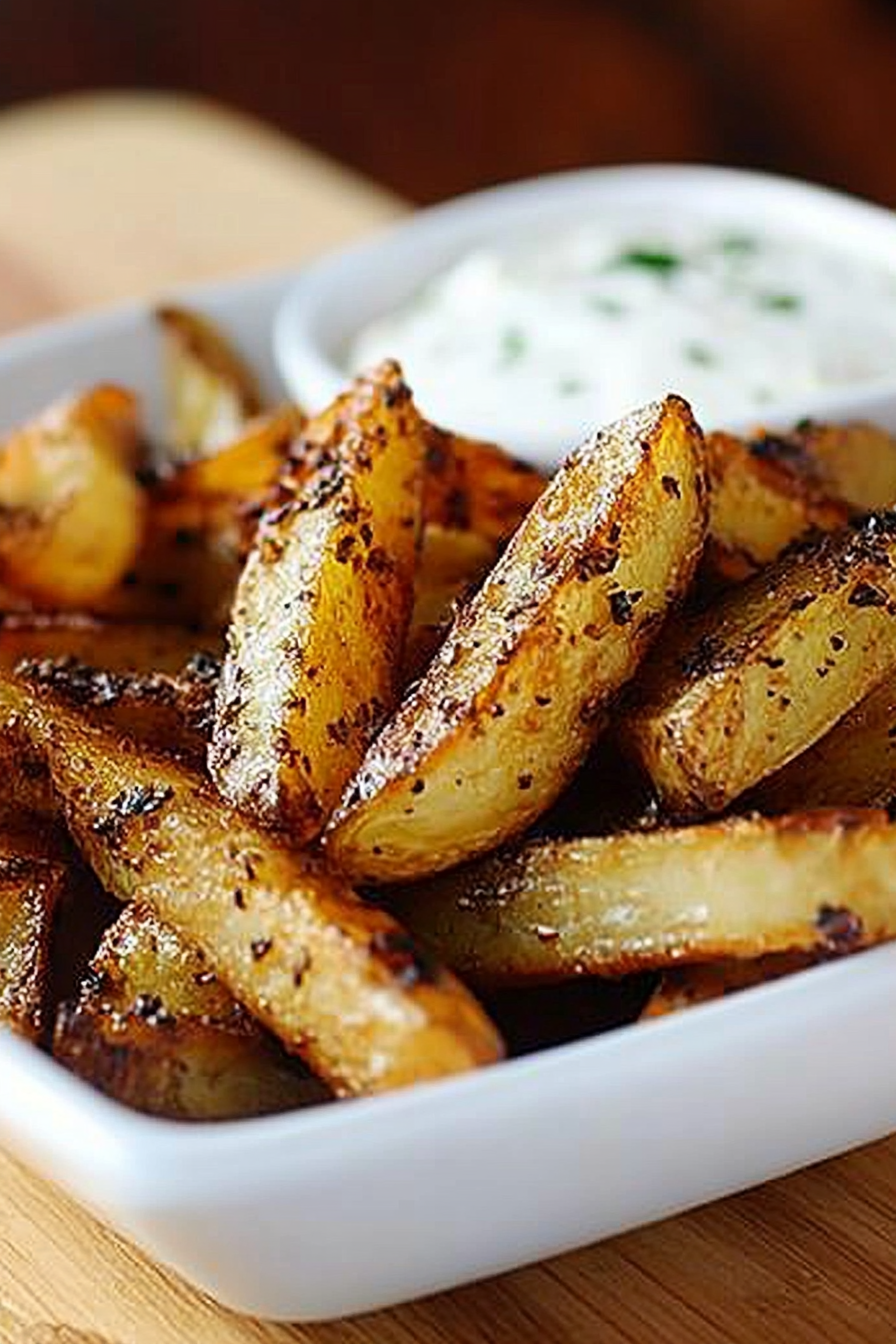 crispy potatoes garlic