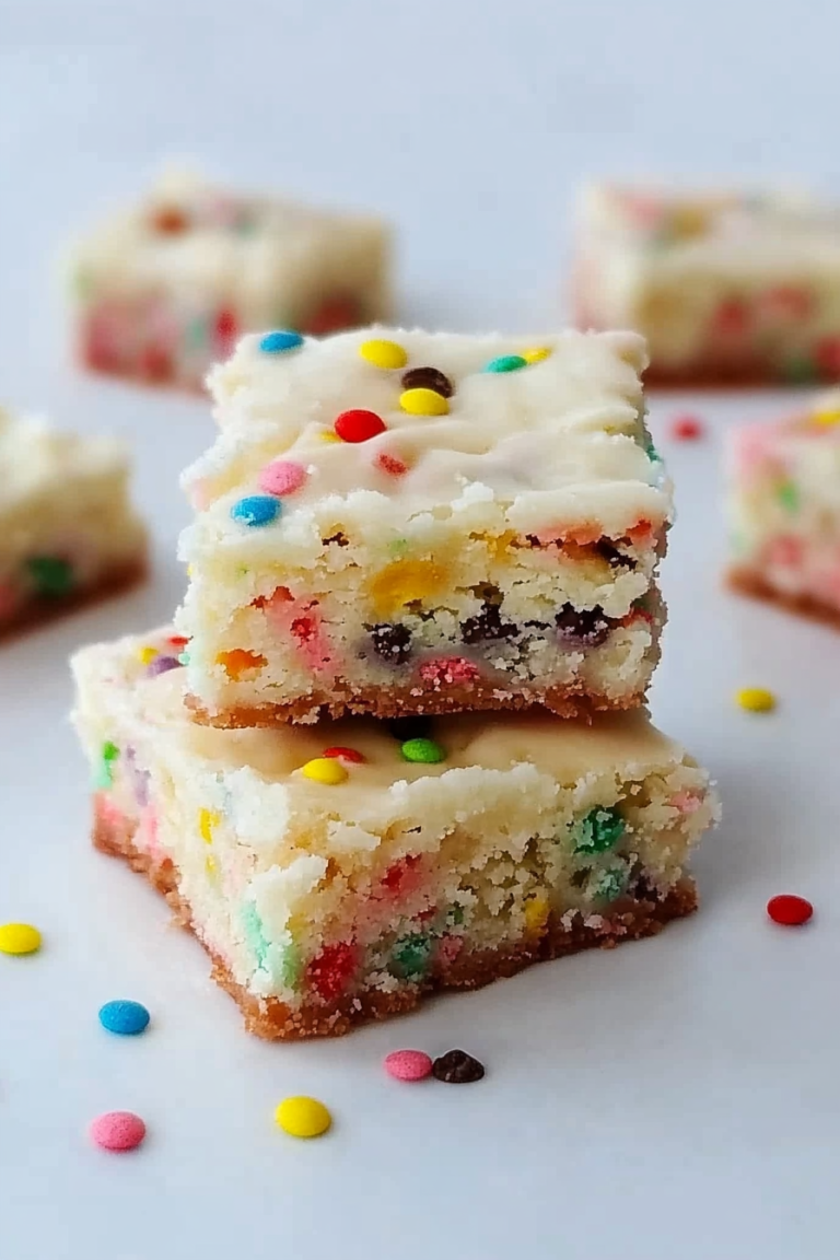 funfetti blondies rainbow chip