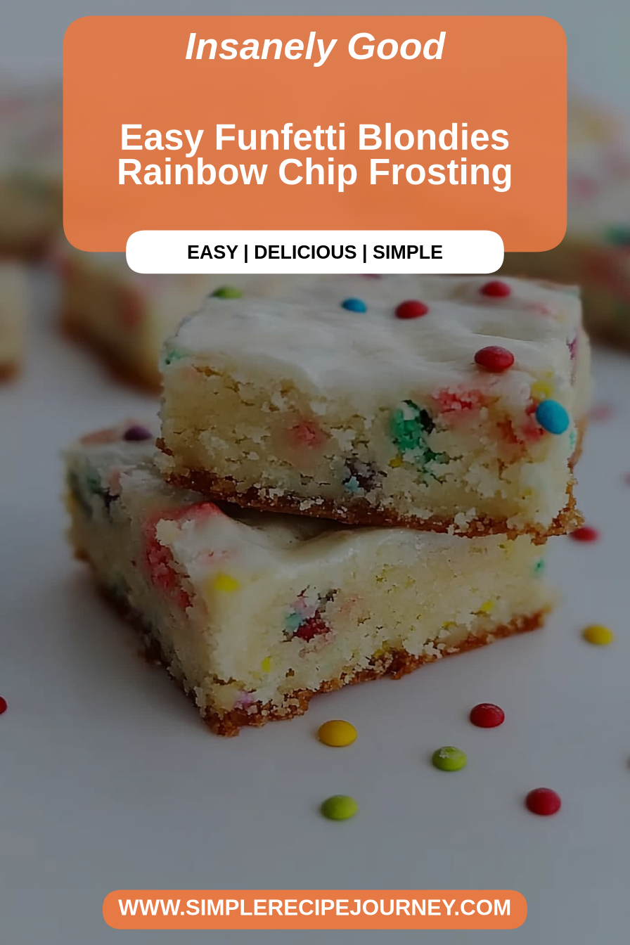 funfetti blondies rainbow chip