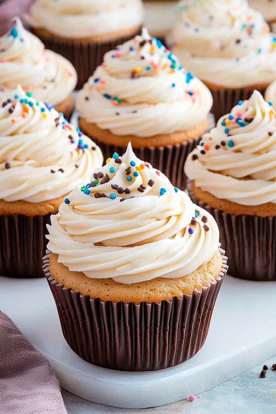 funfetti cupcakes chocolate frosting