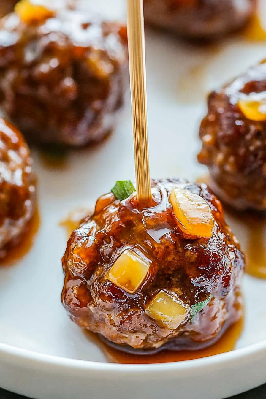 honey garlic meatballs