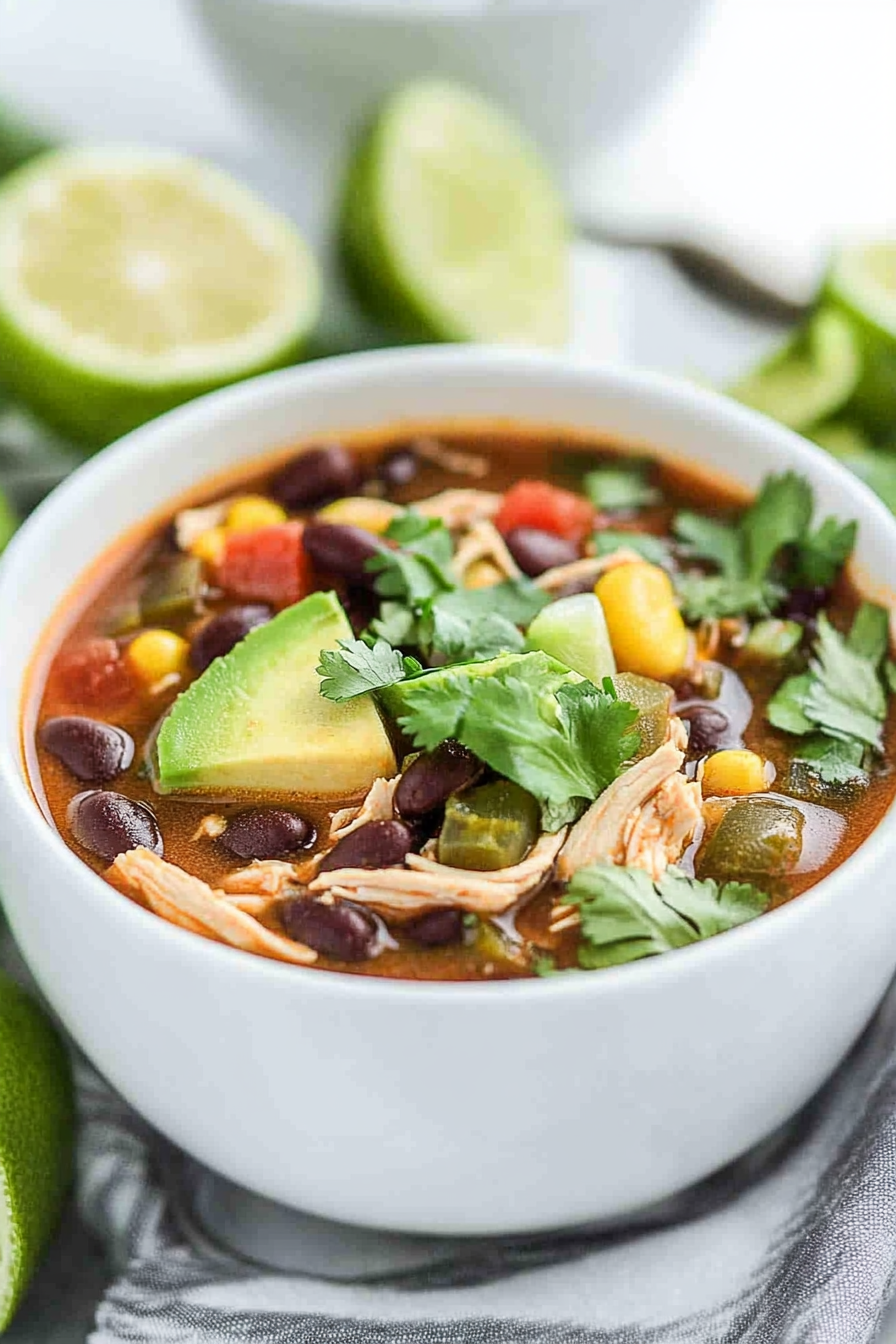slow cooker chicken tortilla soup
