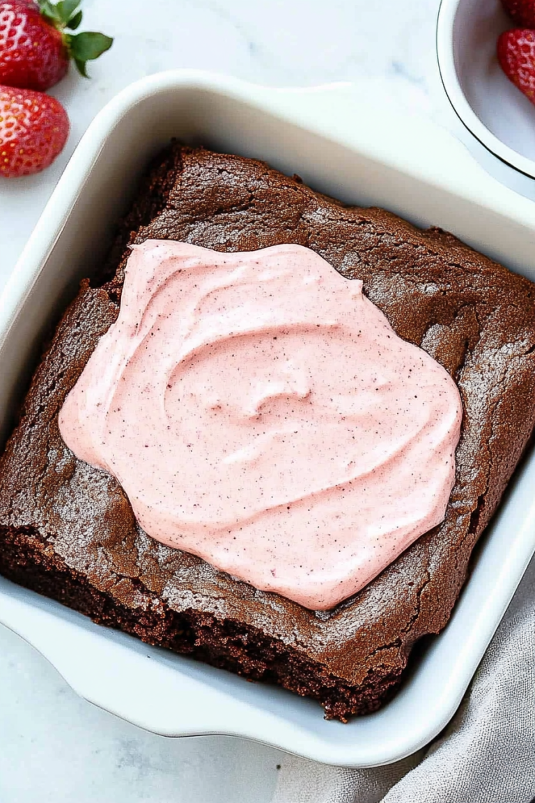 strawberry brownies