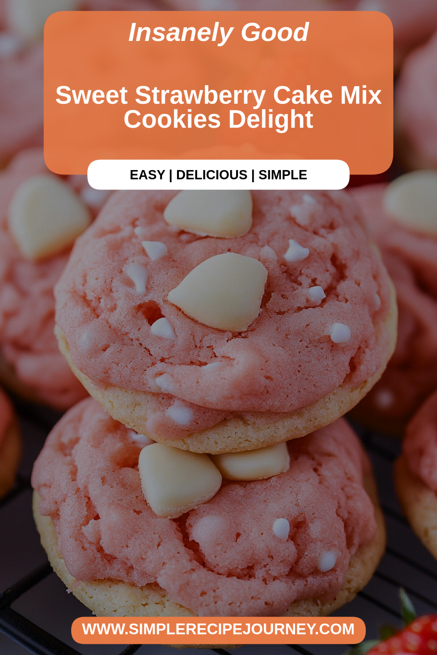 strawberry cake cookies