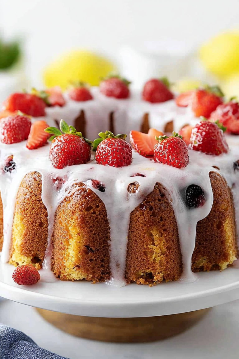 strawberry lemon cake