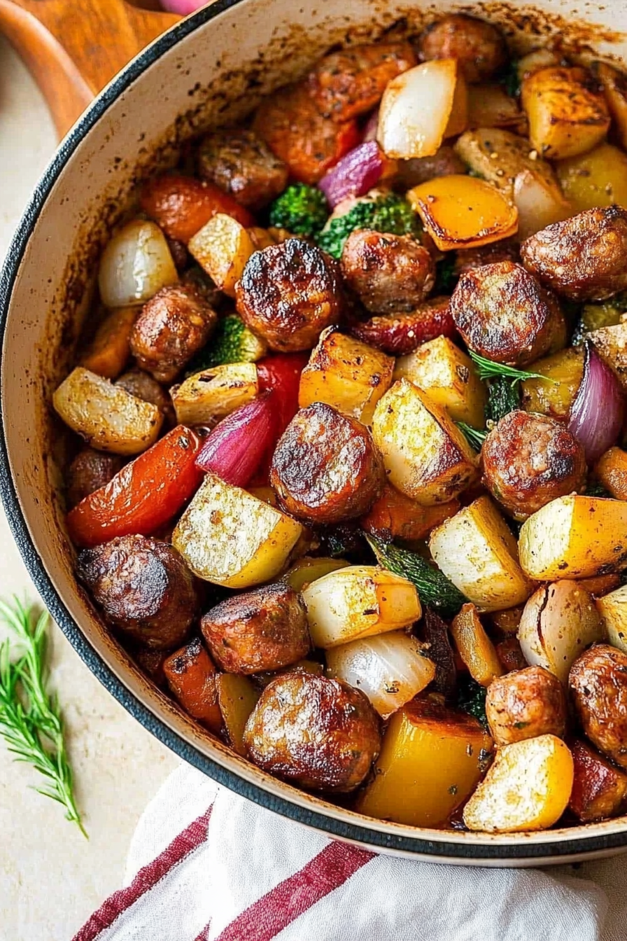 summer vegetables sausage