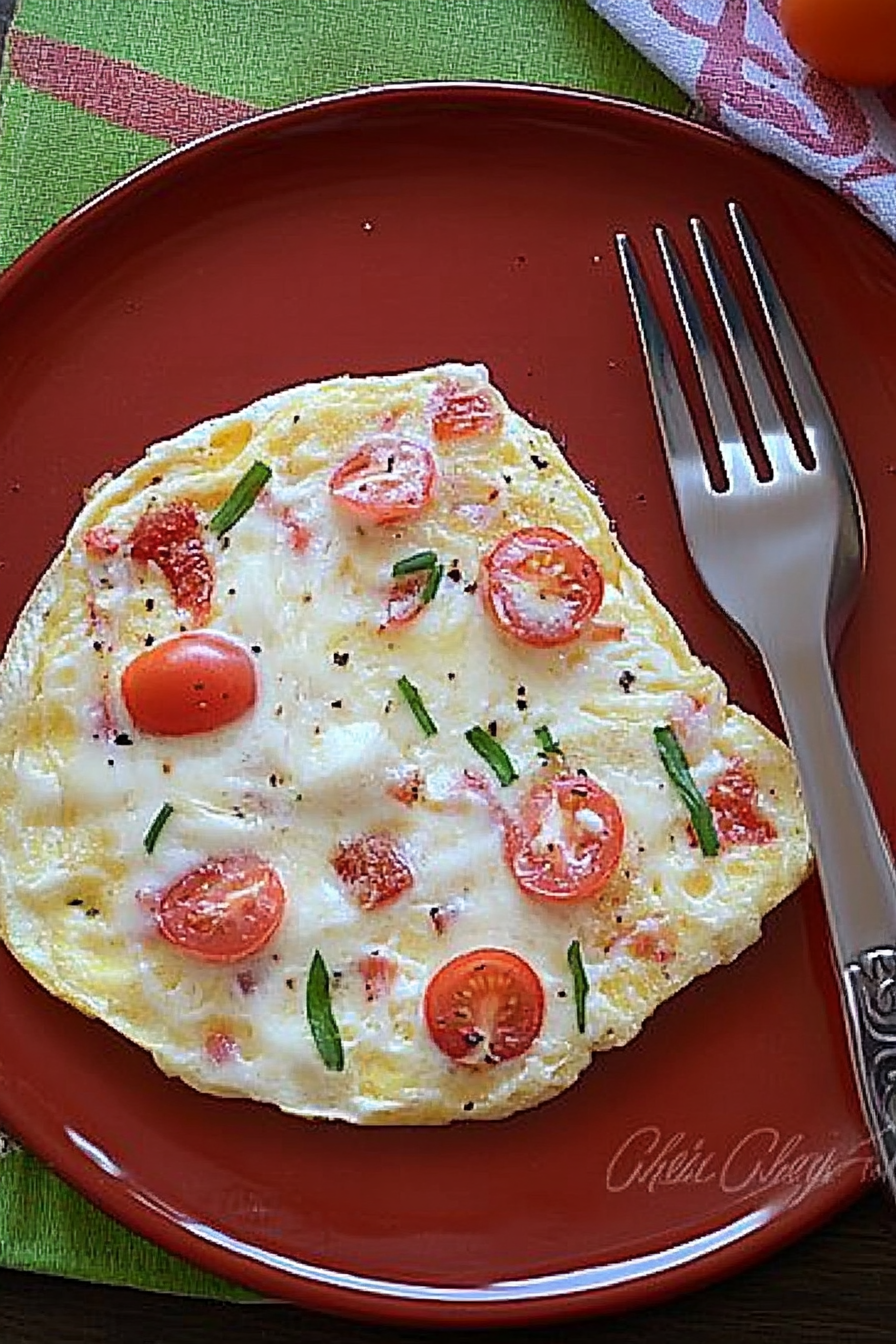 tomato mozzarella omelet