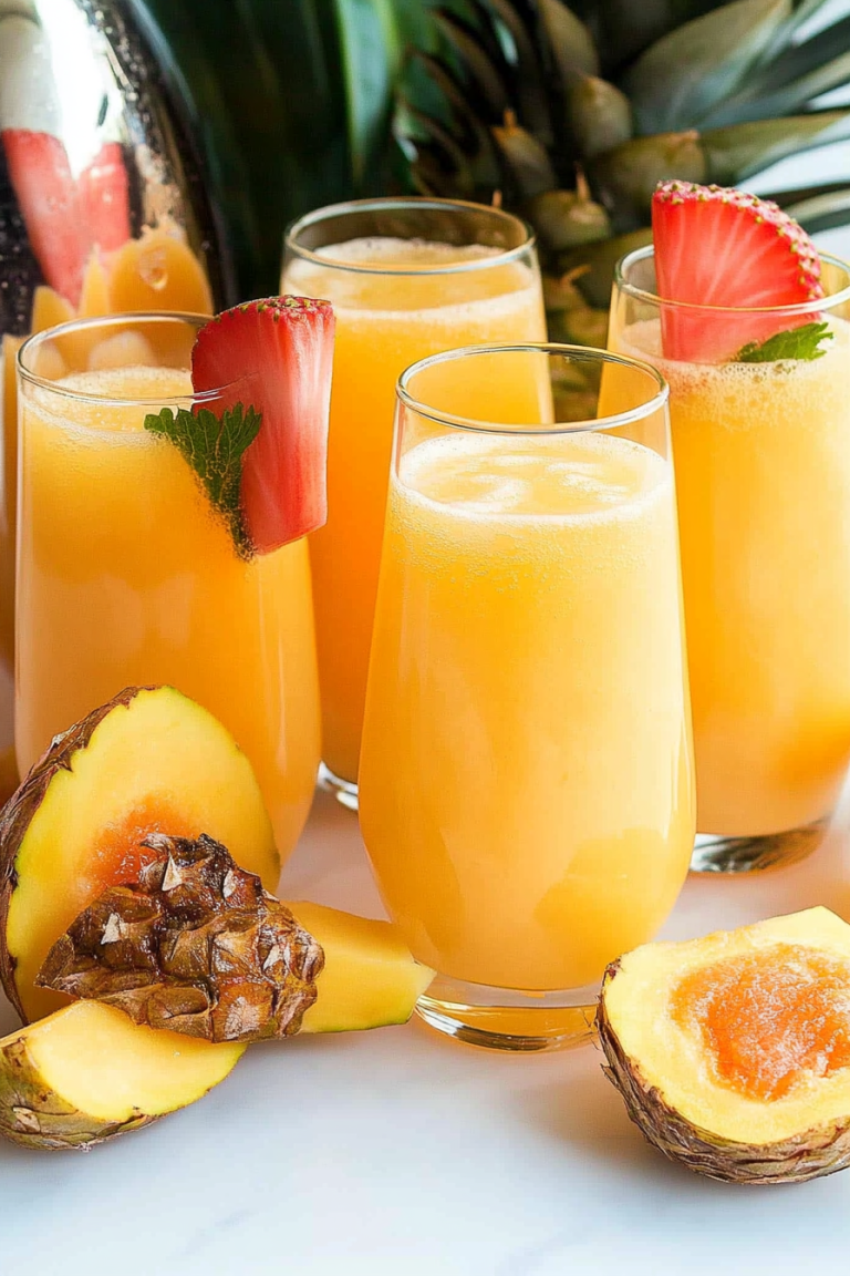 tropical bubbly drinks