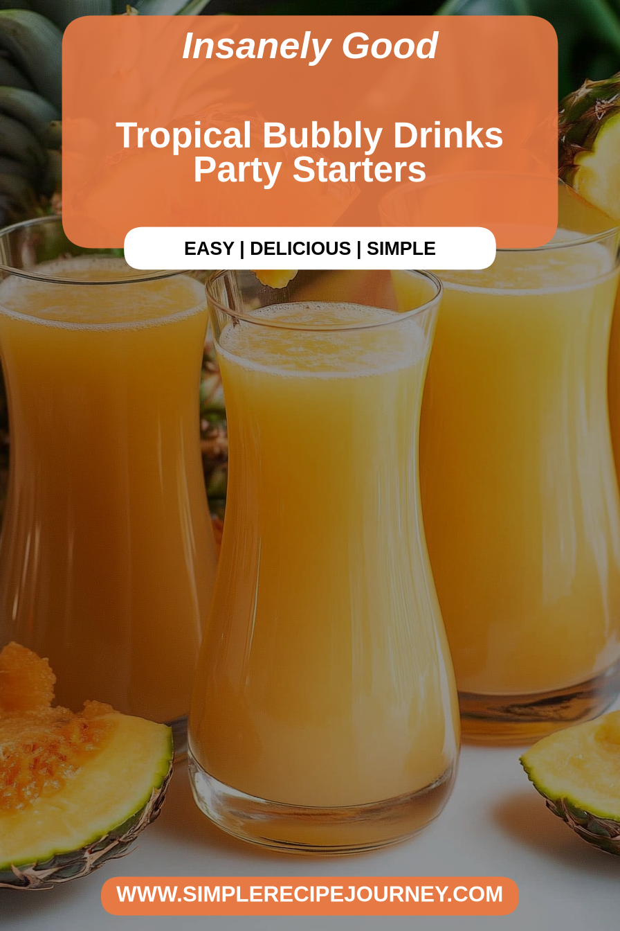 tropical bubbly drinks