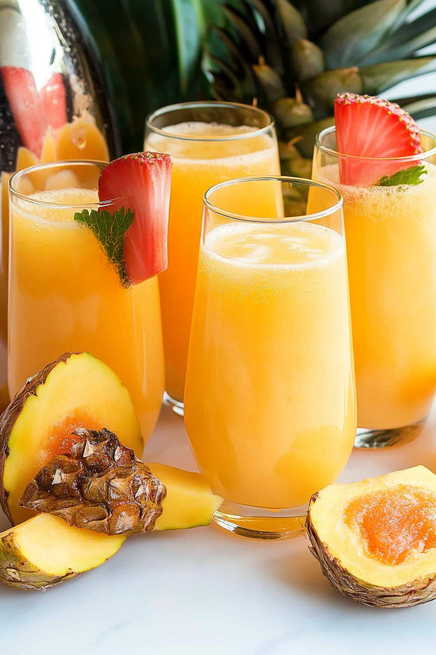 tropical bubbly drinks