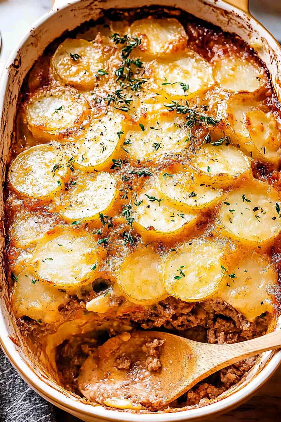 Meat and potato gratin