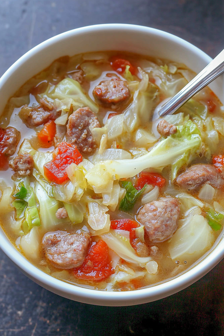 Italian sausage cabbage soup