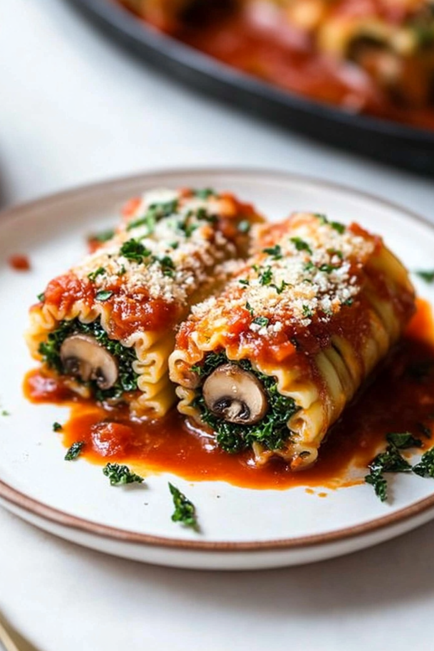 Mushroom Kale Rolls