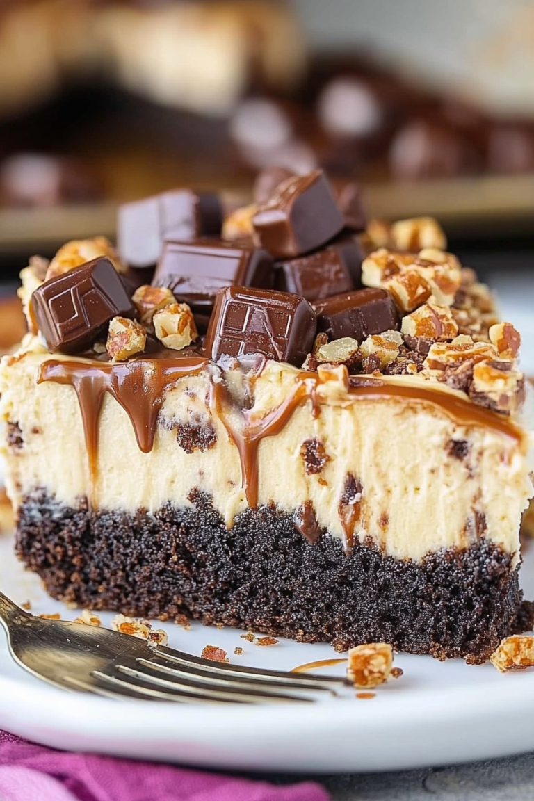 Snickers Poke Cake