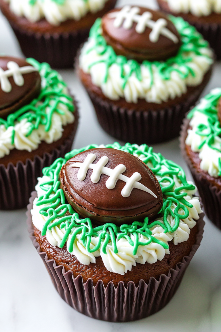football cupcakes