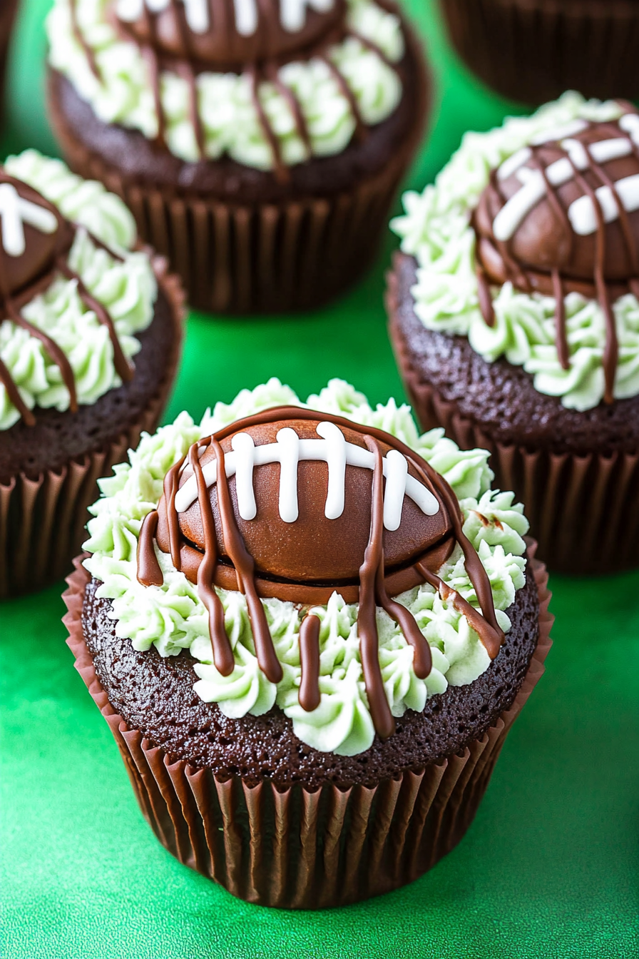 football cupcakes