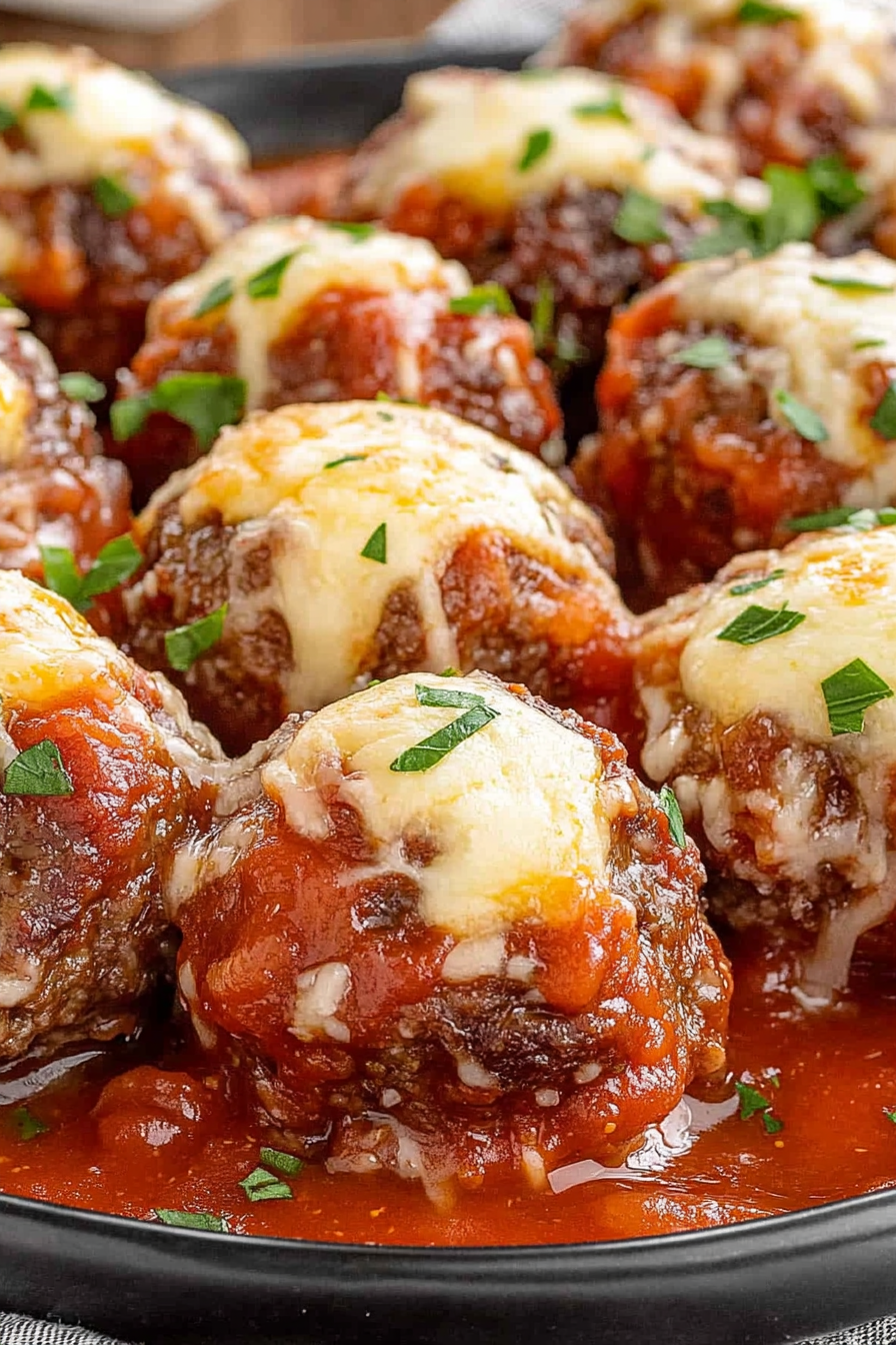 mozzarella stuffed meatballs