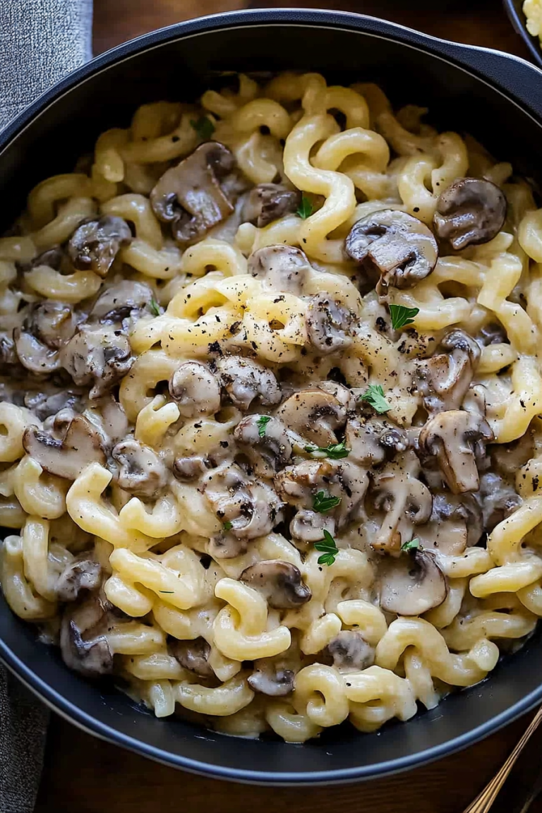 mushroom swiss pasta