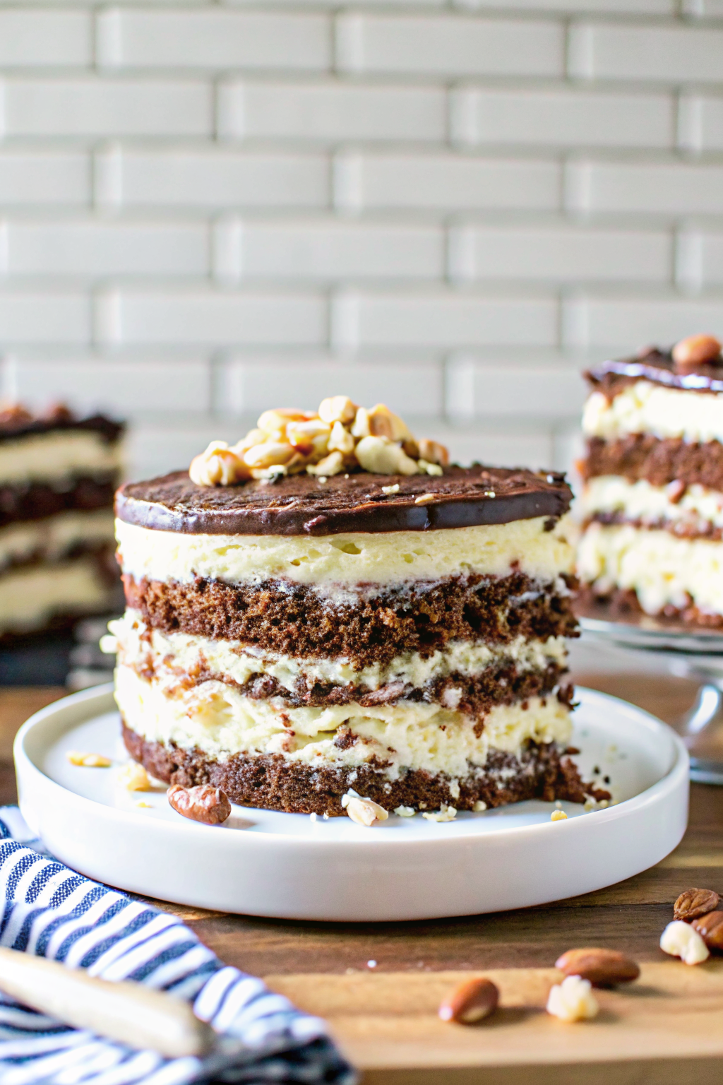 Almond Joy Layer Cake ingredients organized and measured on kitchen counter