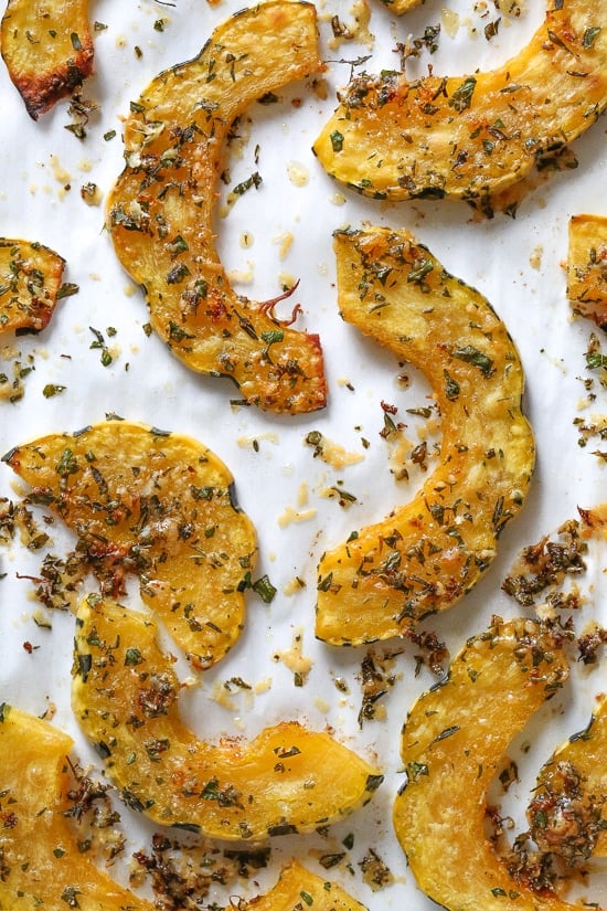 Parmesan Crusted Delicata Squash